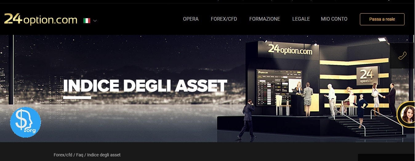 Asset negoziabili su 24option