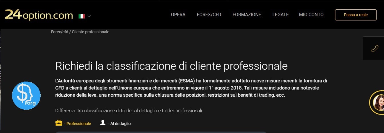 24option clienti professionali