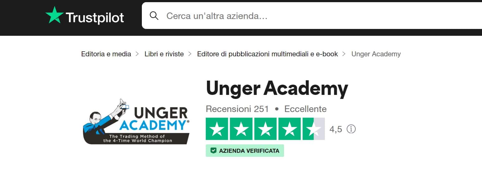 Andrea Unger - recensioni TrustPilot
