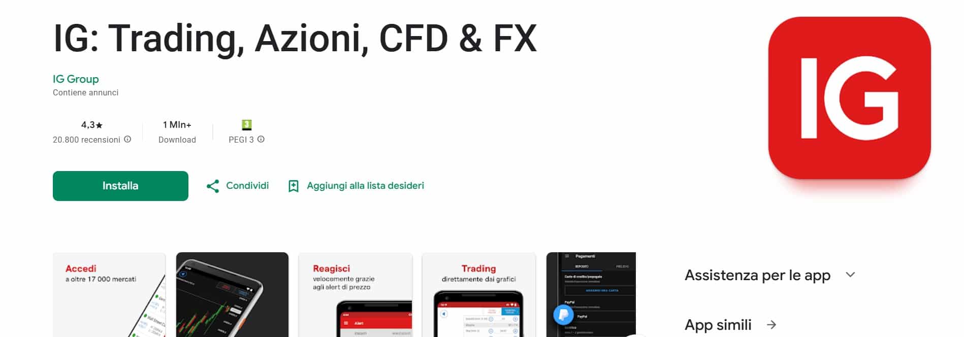 App per investire - IG