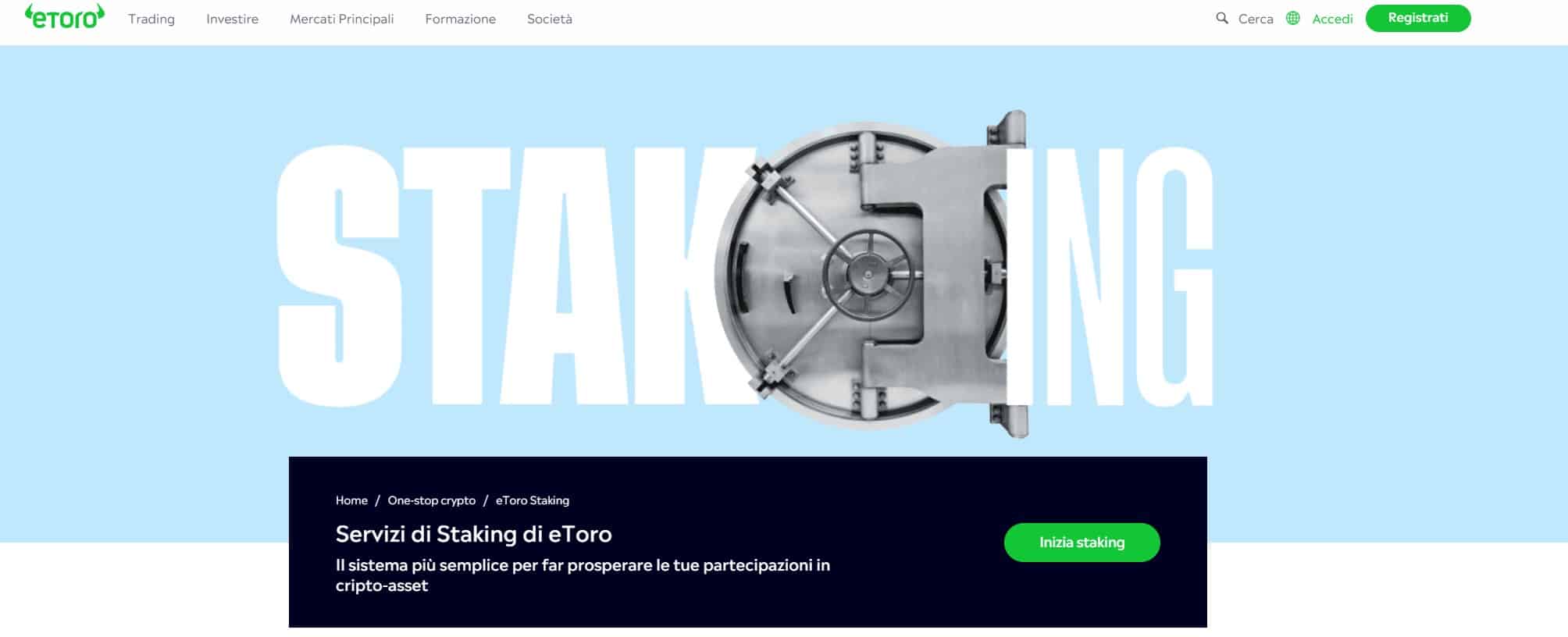 eToro - Staking crypto