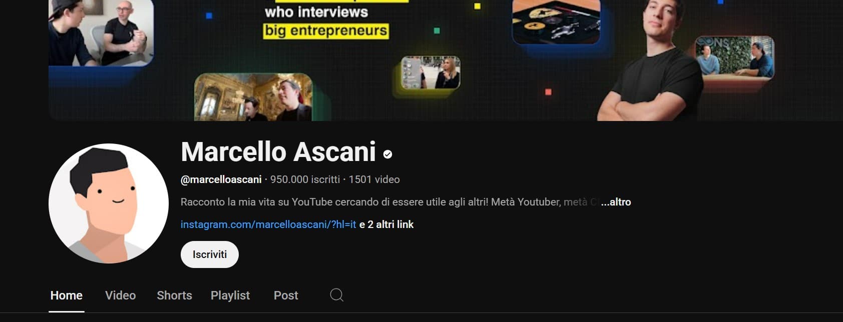 Marcello Ascani YouTube